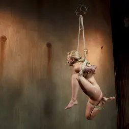 Cherie Deville に 'Kink' 残酷なプレゼンテーションのボンデージで巨乳を持つホットブロンド (サムネイル 1)