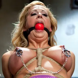 Cherie Deville in 'Kink' Slave Training a Big Tit Blonde Bombshell In Bondage, Day One (Thumbnail 19)