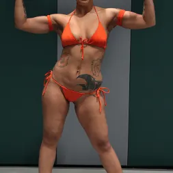 Chloe Camilla in 'Kink' Bad ass Dragon kicks little white girl's ass in non-scripted sex wrestling. Winner fists loser. (Thumbnail 4)