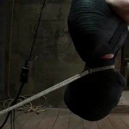 Chloe Camilla in 'Kink' Cute little blond girl is mummified, vibrator stuck on her clit. Hung upside down to cum and cum. (Thumbnail 5)