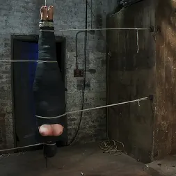 Chloe Camilla in 'Kink' Cute little blond girl is mummified, vibrator stuck on her clit. Hung upside down to cum and cum. (Thumbnail 7)