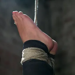 Chloe Camilla in 'Kink' Cute little blond girl is mummified, vibrator stuck on her clit. Hung upside down to cum and cum. (Thumbnail 12)