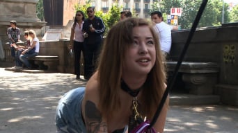 Dulce Mariposa in 'Adorable 18 Year old is Made to Crawl on her Knees, Suck Cock, and get Ass Pounded in Public'