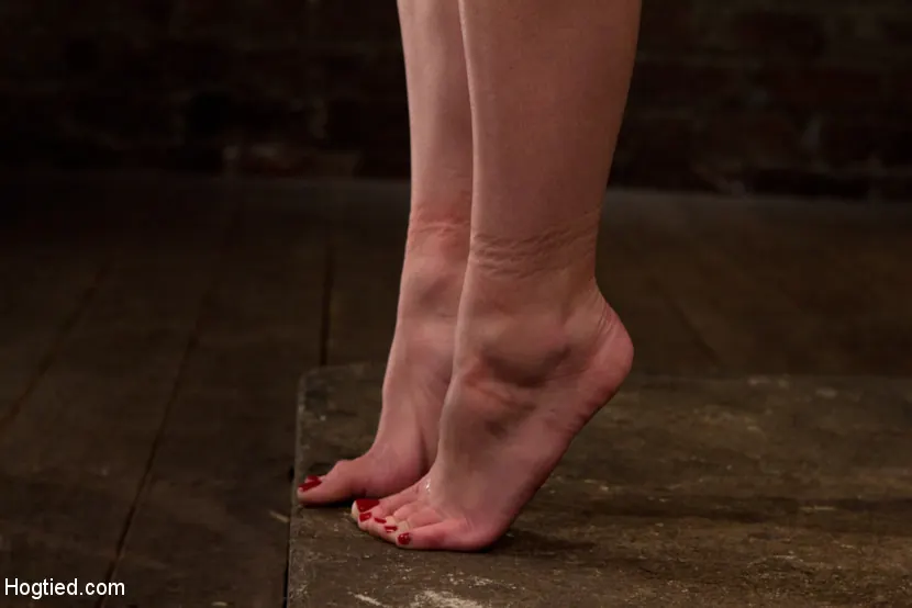 Kink 'Corbata estranguladora Cremallera, azotada, torturada' protagonizando Elise Graves (foto 14)