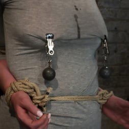 Faye Reagen in 'Kink' Redhead with cute freckles bound tightly and made to cum! Big puffy nipples clamped and weighted (Thumbnail 13)