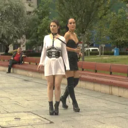 Fetish Liza in 'Kink' Disgusting Piss Guzzling Slut Paraded Through Budapest (Thumbnail 4)