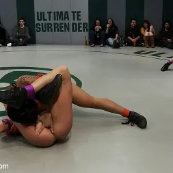 Hollie Stevens in 'Kink' RD2: Girls helpless in wrestling holds, getting double teamed. Finger fucked and beaten on the mat. (Thumbnail 15)