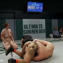 Hollie Stevens in 'Kink' RD2: Girls helpless in wrestling holds, getting double teamed. Finger fucked and beaten on the mat. (Thumbnail 19)