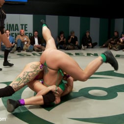 Holly Heart in 'Kink' 4 tough bitches battle in non-scripted Live Tag Team Action Devastating submission holds, Brutal! (Thumbnail 1)