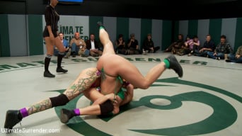 Holly Heart in '4 tough bitches battle in non-scripted Live Tag Team Action Devastating submission holds, Brutal!'