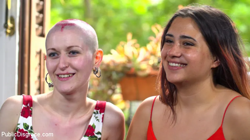 Kink 'Petitie Slut Nerea Falco Shaves Head and Gets Gang Fucked in Public!' starring Irina Vega (Photo 23)