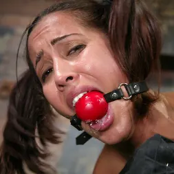 Isis Love in 'Kink' Elise is bound in the Flying Rubens a brutal Category 5 suspension Caned and made to cum, hard! (Thumbnail 8)