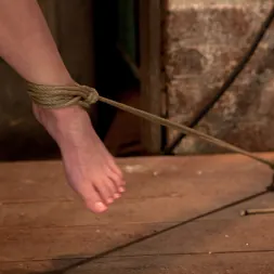 Isis Love in 'Kink' Elise is bound in the Flying Rubens a brutal Category 5 suspension Caned and made to cum, hard! (Thumbnail 17)