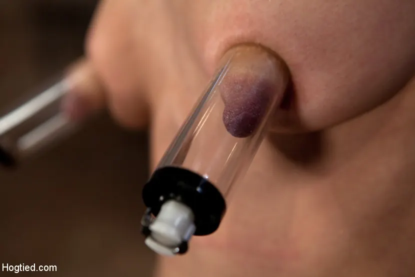 Kink 'Elise está sujeta por sus propios ENORMES pezones, ¡sujetos a un Sybian! ¡Cualquier movimiento es DOLOR de pezones!' protagonizando Isis Love (foto 10)