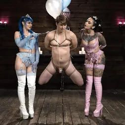Jewelz Blu in 'Kink' Mistress Baby's Birthday Celebration: Leigh Raven, Jewelz Blu, and Sage Roux (Thumbnail 1)