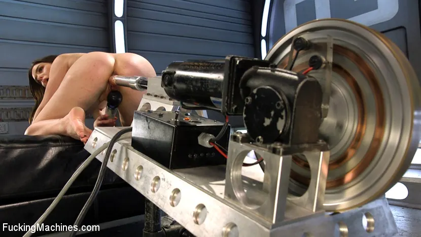 Kink 'Tiny Flirt Gets All Her Holes Stuffed By Fast Fucking Machines' starring Juliette March (Photo 8)