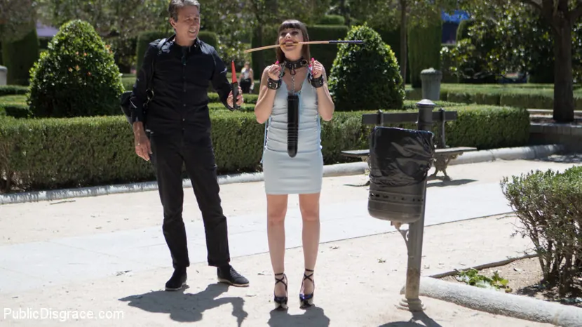 Kink 'プチパリのルナライバルは、ロープで包まれ、公共でファックされる' 主演 Luna Rival (写真 2)