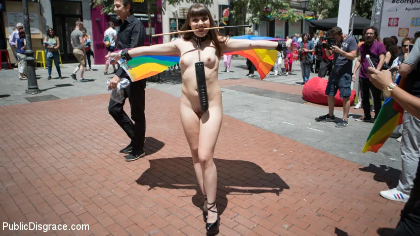 Kink 'Petite Parisian Luna Rival Gets Wrapped in Rope and Fucked in Public' starring Luna Rival (Photo 5)