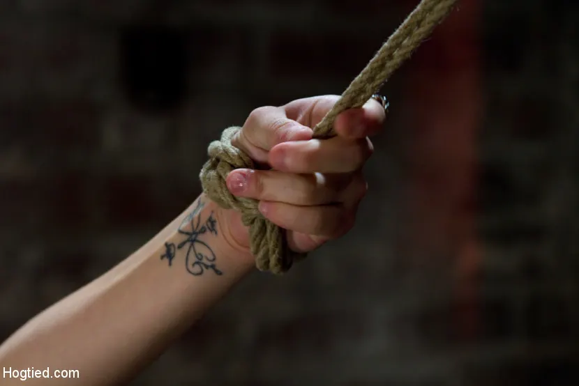 Kink 'Super cute next door gets bound by perverted couple Stripped, flogged, fingered and made to cum!' starring Missy Minks (Photo 13)