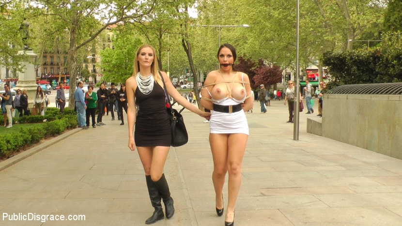 Kink 'Big Tit Spanish Supermodel Bound and Dragged Through Madrid City Center' starring Mona Wales (Photo 20)
