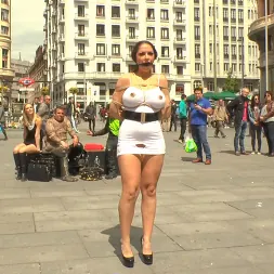 Mona Wales in 'Kink' Big Tit Spanish Supermodel Bound and Dragged Through Madrid City Center (Thumbnail 21)