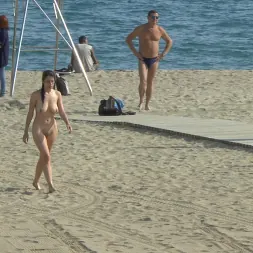 Mona Wales in 'Kink' Busty Brunette Extremely Afraid of Electricity Gets Shocked Outdoors (Thumbnail 11)