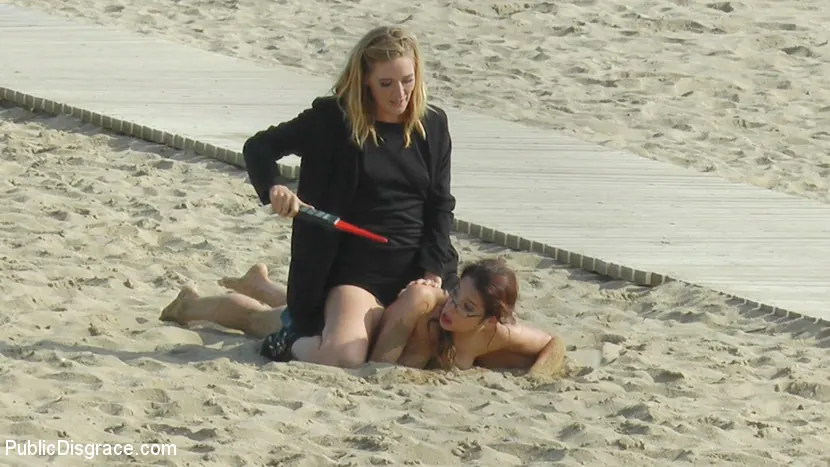 Kink 'Busty Brunette Extremely Afraid of Electricity Gets Shocked Outdoors' starring Mona Wales (Photo 12)