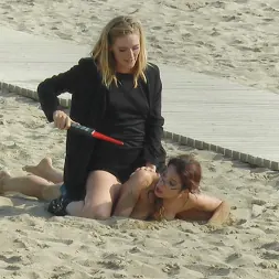 Mona Wales in 'Kink' Busty Brunette Extremely Afraid of Electricity Gets Shocked Outdoors (Thumbnail 12)