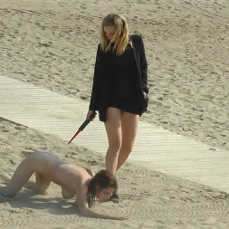 Mona Wales in 'Kink' Busty Brunette Extremely Afraid of Electricity Gets Shocked Outdoors (Thumbnail 13)