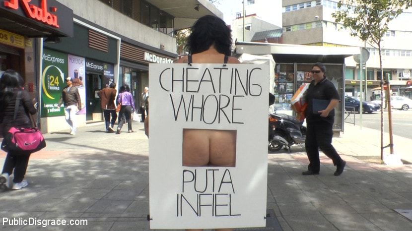 Kink 'Cheating Wife's Big Hot Ass Shamed Fully Naked In Public Display' starring Mona Wales (Photo 4)