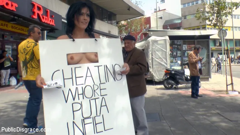 Kink 'Cheating Wife's Big Hot Ass Shamed Fully Naked In Public Display' starring Mona Wales (Photo 21)