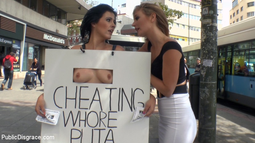 Kink 'Cheating Wife's Big Hot Ass Shamed Fully Naked In Public Display' starring Mona Wales (Photo 22)