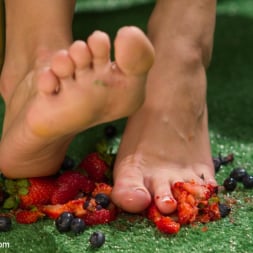 Monique Alexander in 'Kink' Lesbian Strawberry Foot Food Crushing! (Thumbnail 5)
