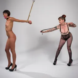 Mz Berlin in 'Kink' Mz. Berlin Clamps, Whips, and Double Stuffs Newbie Vivi Marie (Thumbnail 13)