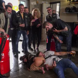 Oliver Pina in 'Kink' Fugitive Biker Bar Gets Serviced! - Part 2 (Thumbnail 13)