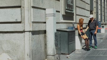 Hanna Montada in 'Cum Guzzling Euro trash Whore, Hanna Montada, gets fucked like a sex doll in busy urban Madrid'
