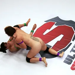 Penny Barber in 'Kink' Two Strong Welter Weight Babes Battle for the chance to fuck the champ (Thumbnail 6)