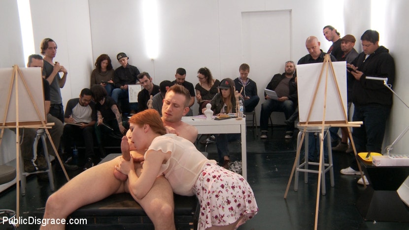Kink 'Slutty redhead shocks art students by taking giant cock in all holes' starring Penny Pax (Photo 13)