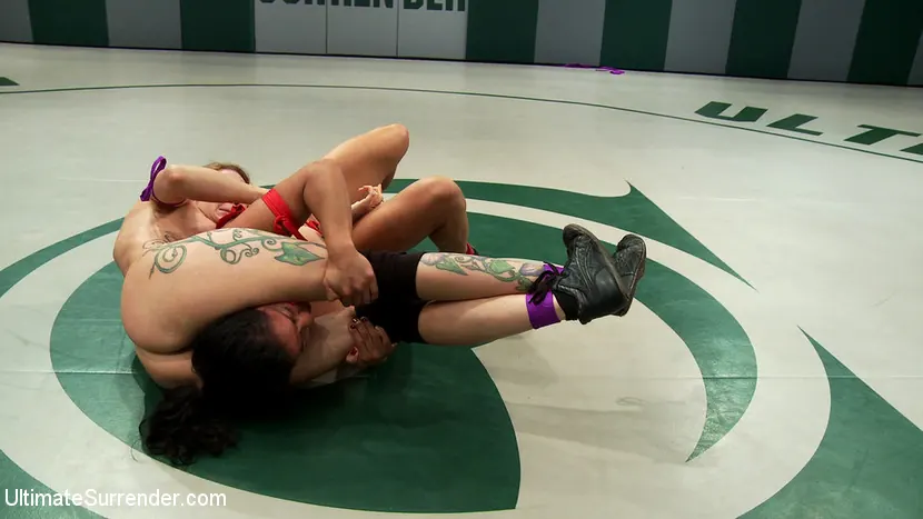 Kink '1st vs 3rd: 2 skilled competitors beat the living shit out of each other! Brutal sex wrestling!' starring Rain DeGrey (Photo 11)