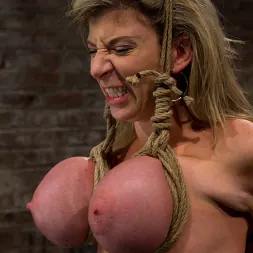 Sara Jay in 'Kink' MILF with HUGE EE tits gets them severely bound Pulled brutally to tippy toes! Yea that hurts (Thumbnail 16)