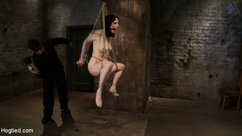 Scarlet Faux in 'Brutal Elbow and crotch rope suspension. Caned, severely flogged and made to cum, left to suffer.' from 'Kink' (Photo 16) Kink 'Brutal Elbow and crotch rope suspension. Caned, severely flogged and made to cum, left to suffer.' starring Scarlet Faux (Photo 16)