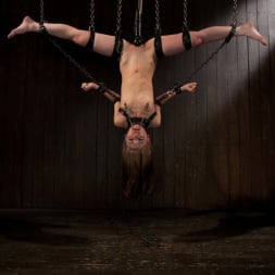 Destructive orgasms this Little Brunette is made to cum in stressful bondage