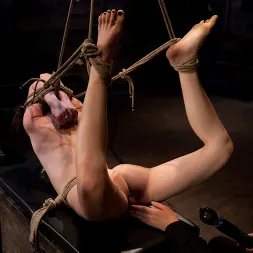 Sensi Pearl in 'Kink' Severely bound into a brutal hogtie and pulled to the breaking point Made to cum over and over! (Thumbnail 16)