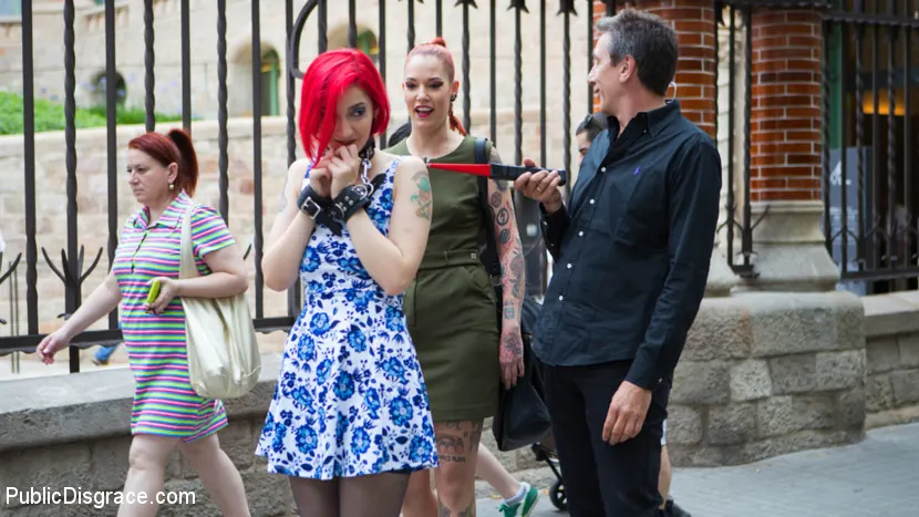 Kink '¡Pequeña puta natural avergonzada en público y follada en grupo con cuerdas atadas!' protagonizando Silvia Rubi (foto 2)