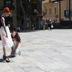Silvia Rubi in 'Kink' Submissive, Slut Melody Petite Gets Humiliated and Fucked in Public! (Thumbnail 1)