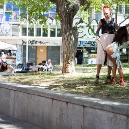 Silvia Rubi in 'Kink' Submissive, Slut Melody Petite Gets Humiliated and Fucked in Public! (Thumbnail 2)