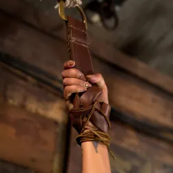 Skin Diamond in 'Kink' Category 5 wrist suspension Caned, nipple torture and brutal crotch rope! Left to hang and suffer! (Thumbnail 5)