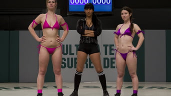Tara Lynn Foxx en 'Increíble acción de ida y vuelta entre dos combatientes sexys La lucha libre sin guión más sexy del planeta'
