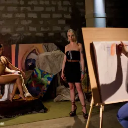 Violet Monroe in 'Kink' Kinky lesbian art teacher punishes and ass fucks two of her students! (Thumbnail 11)